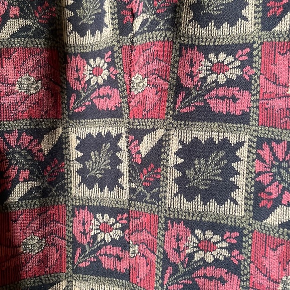 Vintage Doncaster patchwork botanical printed long sleeve button down blouse - Picture 2 of 6